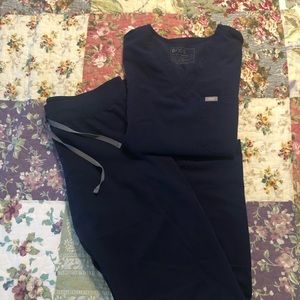Navy figs scrubs set